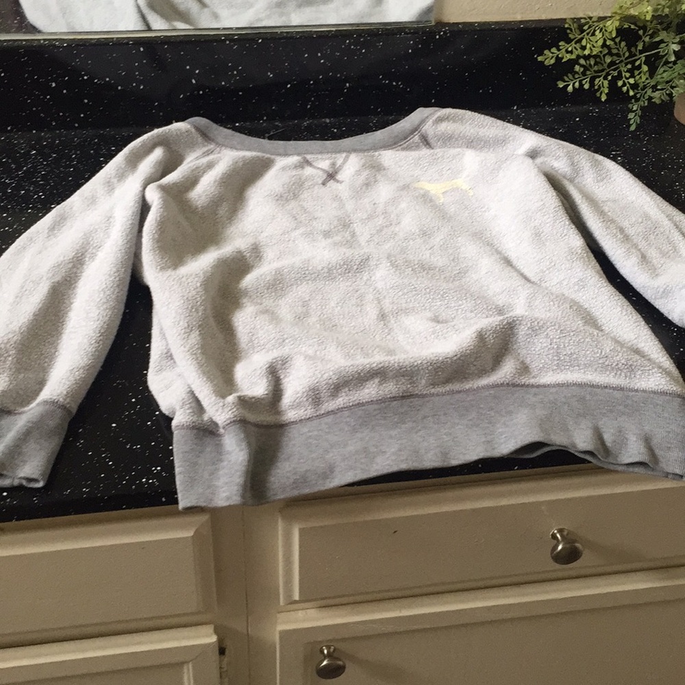 A gray hoodie